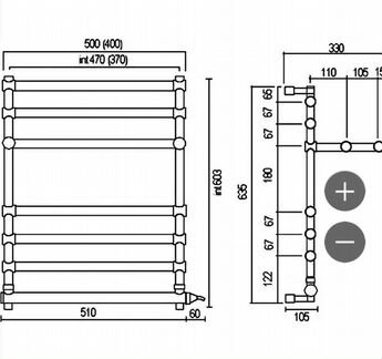 Полотенцесушитель Margaroli Sole 552-6 хром