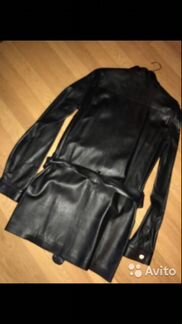 Плащ кожаный