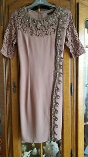 Вечернее патье Eleni Viare кофейное дизайнерское р