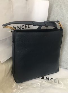 Большая сумка кроссбоди Lancel, цвет темно-синий
