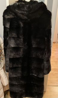 Шуба норковая поперечка с капюшоном 42-44