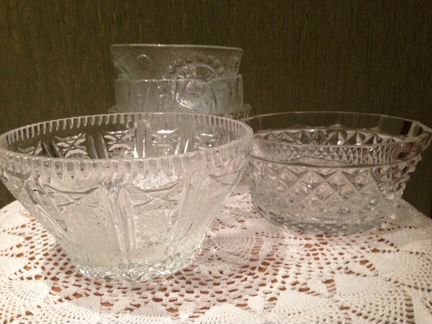 Салатницы и бокалы времен СССР