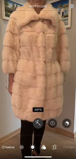 Шуба норковая пудра