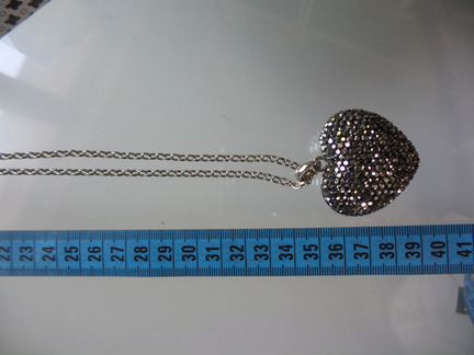 Цепочка Eurobijoux Italy c кулоном сердце стразы