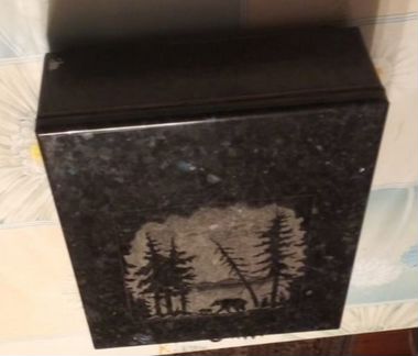 Большая шкатулка ларец из уральского камня 31*23