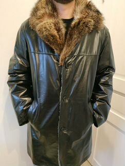 Куртка зимняя, натуральная кожа на меху, размер L